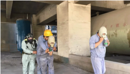 邯鄲金隅太行水泥熟料分廠舉行氨水泄漏應急救援演練