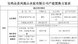 眾喜鳳凰山水泥產能置換方案